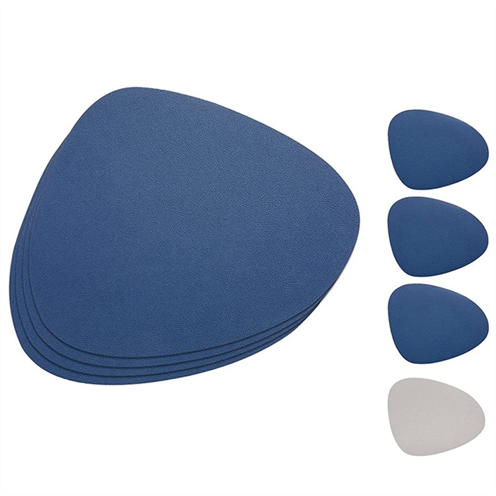 Sets de table en cuir synthétique double face avec dessous de verre