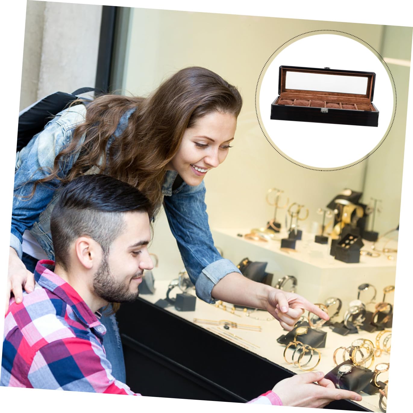 Boîte De Rangement Pour Montres Coffret à Bijoux Écrin De Présentation Pour Montres Et Accessoires