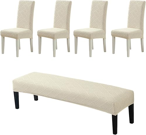Vista 34 de Eco-Ancheng Funda para silla de comedor, funda extraíble para protección de banco, asiento y silla, sala de estar y cocina A1
