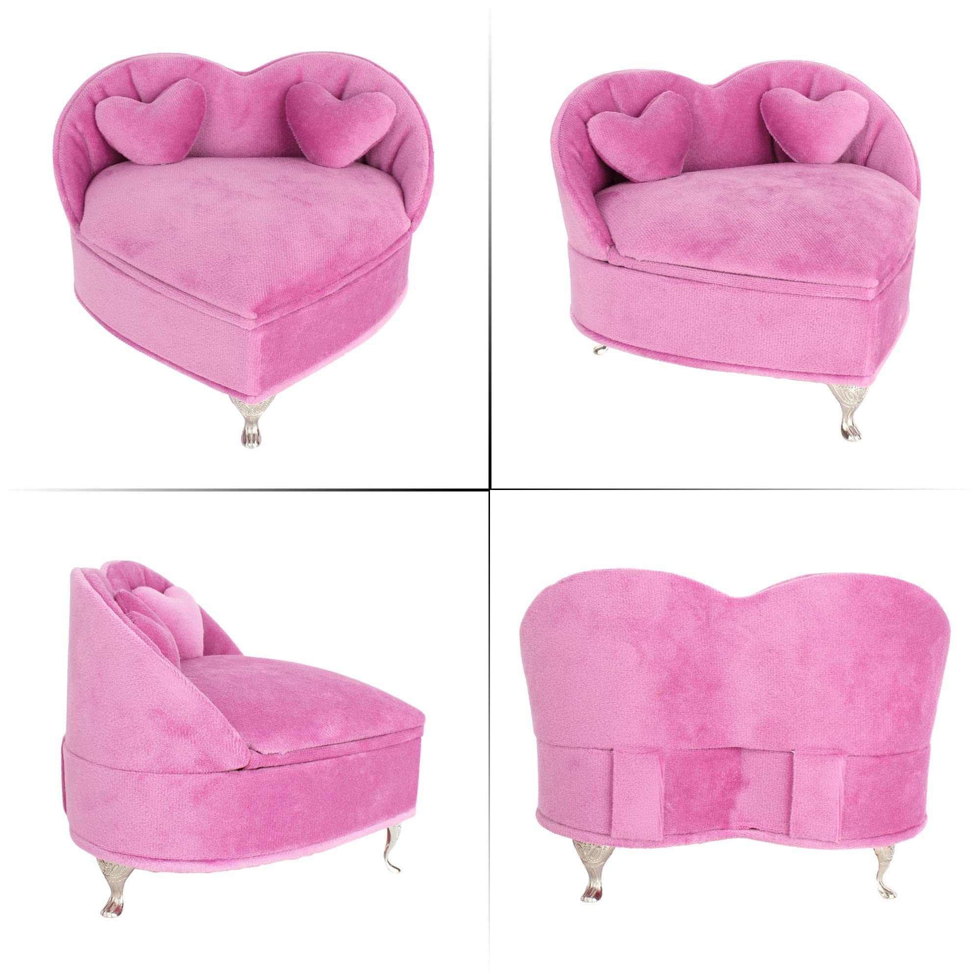 Pudełko na biżuterię organizer kwiatowa biżuteria komoda sofa kanapa okrągłe łóżko domek dla lalek meble
