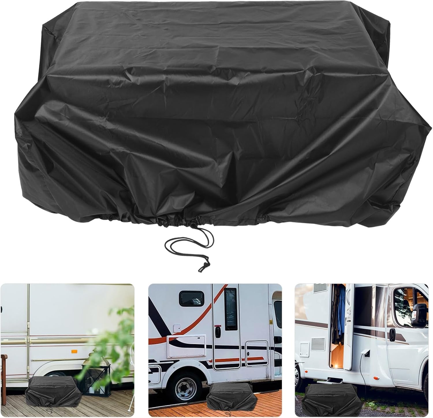 Black Rv Air Conditioning Dust Cover Waterproof Sunproof Trailer Roof Covers for Campers Rvs