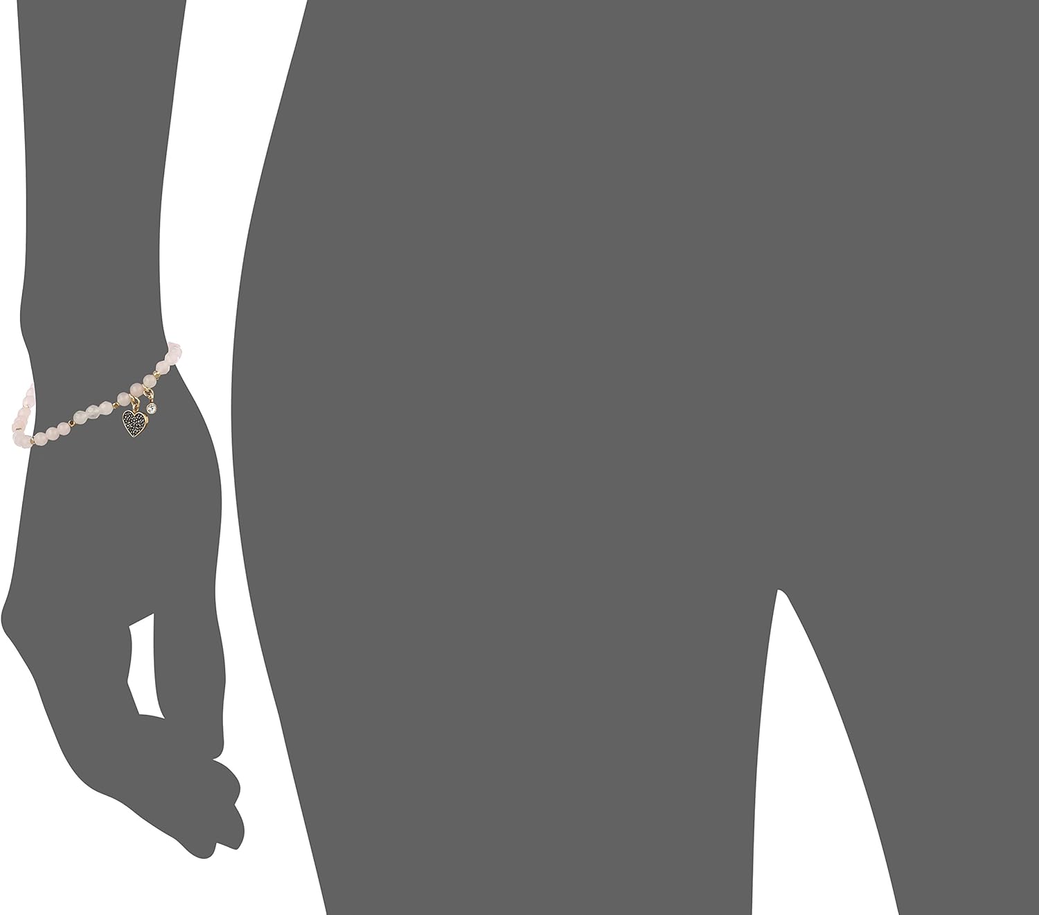 Miniatura 4 de Fossil Pulsera de cuentas de acero inoxidable en tono oro rosa para mujer