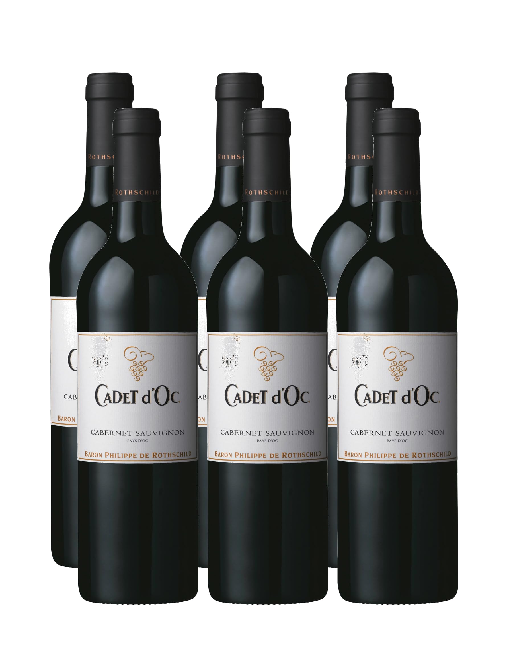 Rothschild Baron Philippe de Rothschild Cadet d´Oc | Cabernet Sauvignon | Trockener Rotwein aus Frankreich (6x 0,75l)