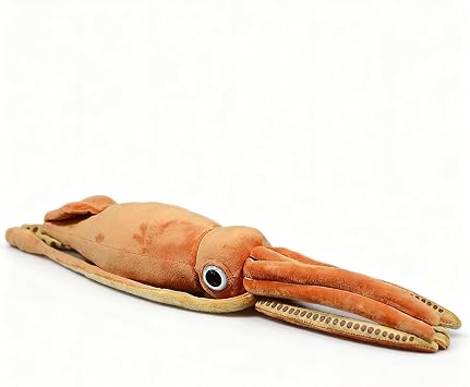 lilizzhoumax Giant Squid Plush Toy 78cm/30inch Cute Realistic Stuffed Wild Cuttlefish Sea Animals Super Soft Home Decoration Perfect Playtime Companions Gift for Kids Boys Girls - Brown