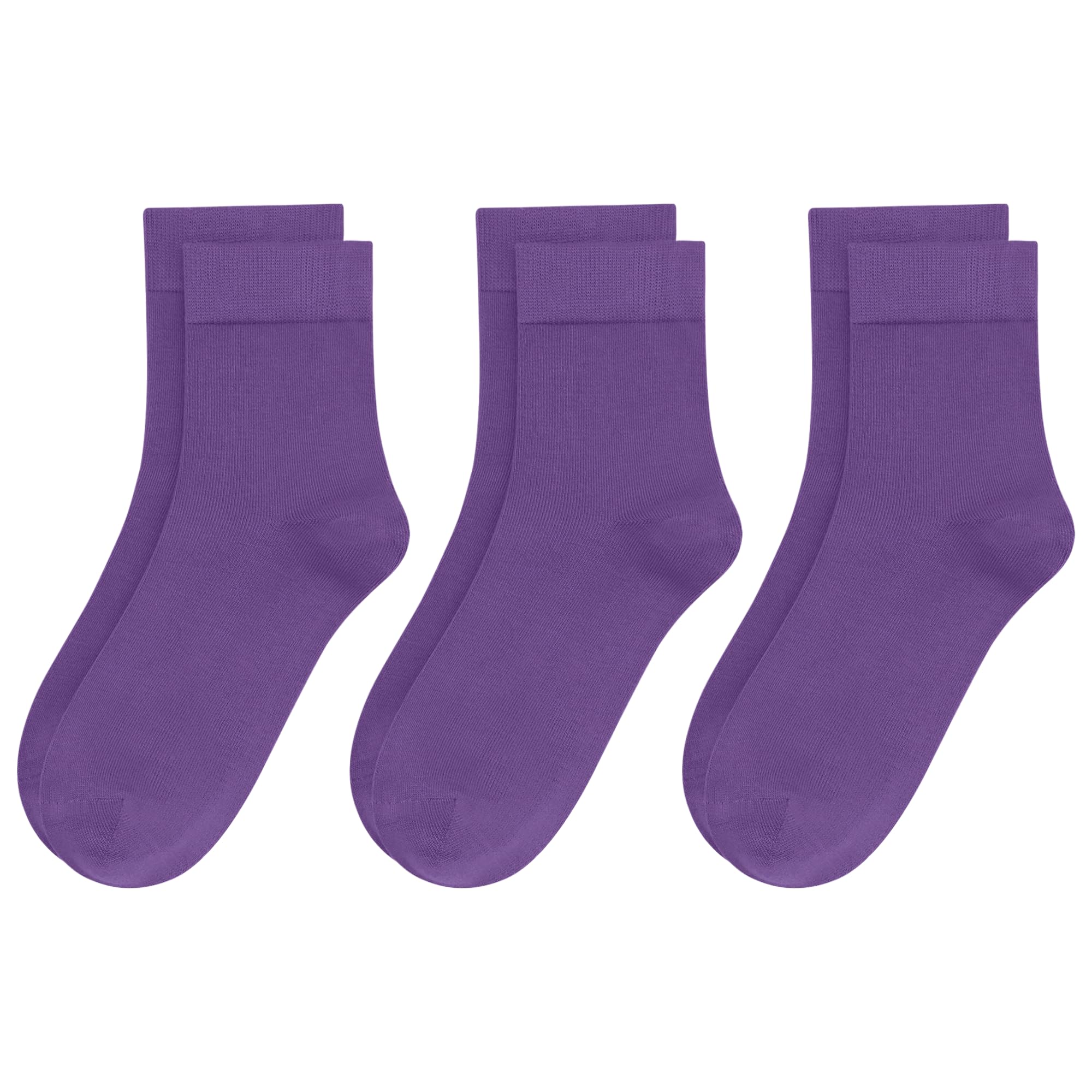 Womens Viscose Bamboo Crew Socks Thin Casual Ultra Soft Colorful Above Ankle Socks Breathable Comfortable 3/6 Pairs