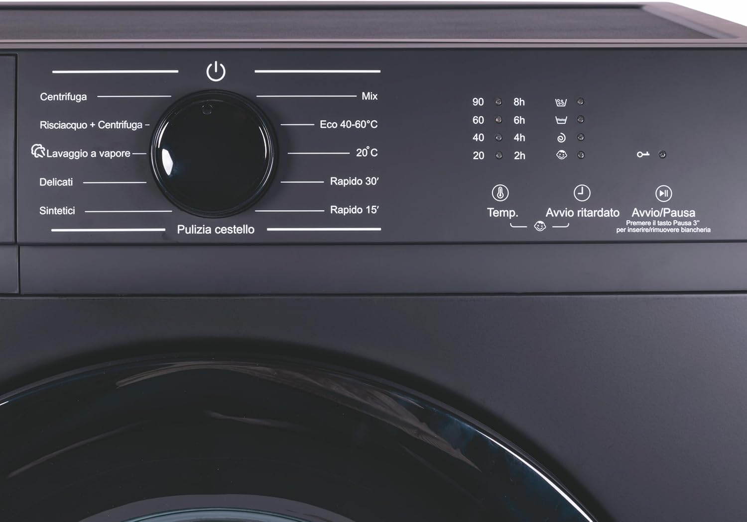 Control panel of the Kooper washing machine