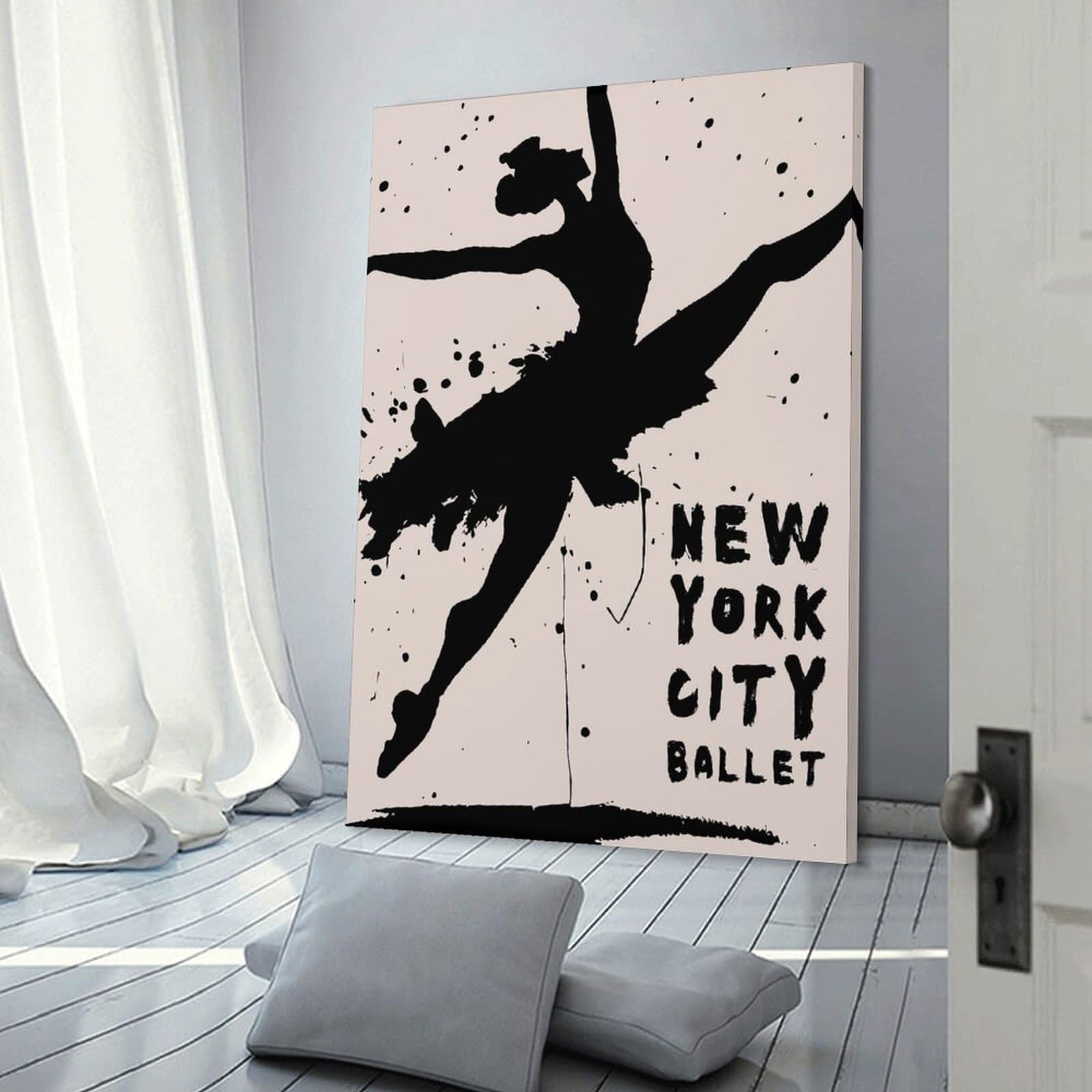 Junmoney Ballet Lovers Festival Canvas Wall Decor 12x18inch(30x45cm), for Calm Bedrooms, Home Corners Or Flats, An Easy Wall Refresh for Bedrooms