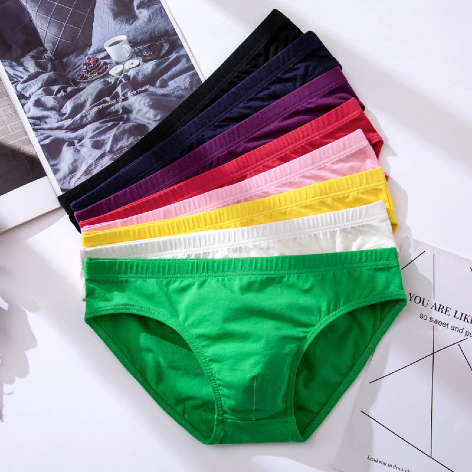 Bragas sexis, tanga abierta para hombre, de algodón puro, cintura baja, ropa interior transpirable sexy e interesante