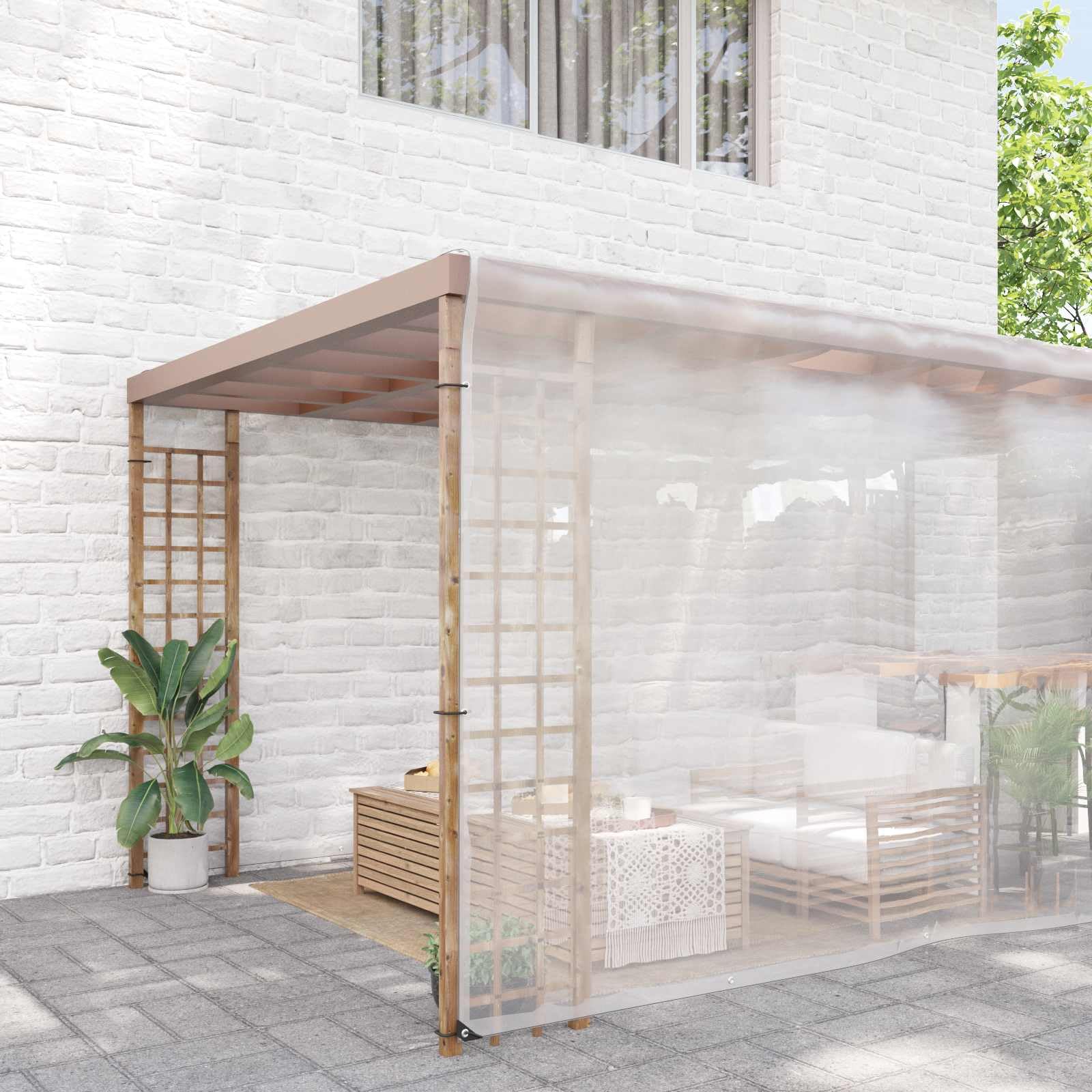 vidaXL Protección de Plantas Transparente 8 x 12 m PE, Jardín y Terraza, Rectangular, Cubierta Moderna de Lona, Protección Exterior, Protección contra Climas y Equipos