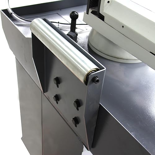 Miniatura 7 de KAKA Industrial Sierra de cinta horizontal BS-106G. Corta hasta 10 x 6.1 pulgadas de metal redondo a 90. Ingletes de cabeza giratoria hasta 60