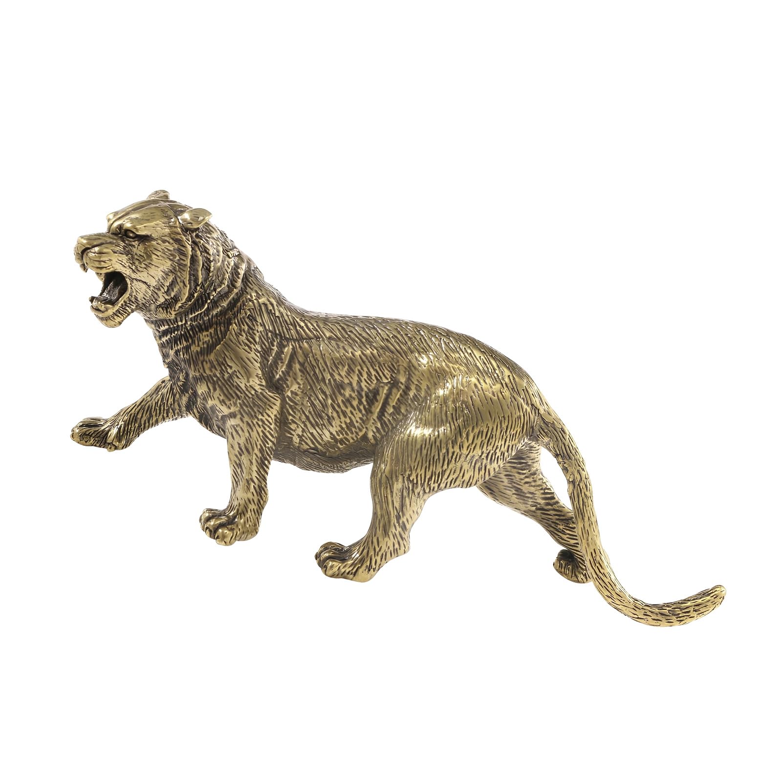 Figurine maneater en métal antique : un chef-d'œuvre de collection coulé à la main