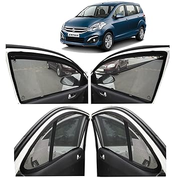 AUTOFACT Magnetic Window Sun Shades for Maruti Suzuki Ertiga Old Model (2012 to Oct 2018) -Set of 6 - with Zipper