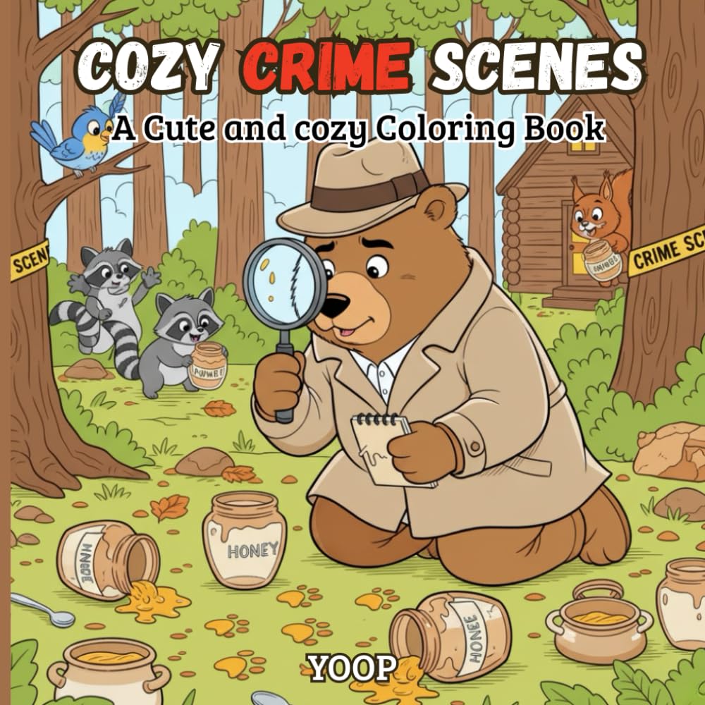 Cozy Crime Scenes: A Cute and Funny Coloring Book for Adults and kids