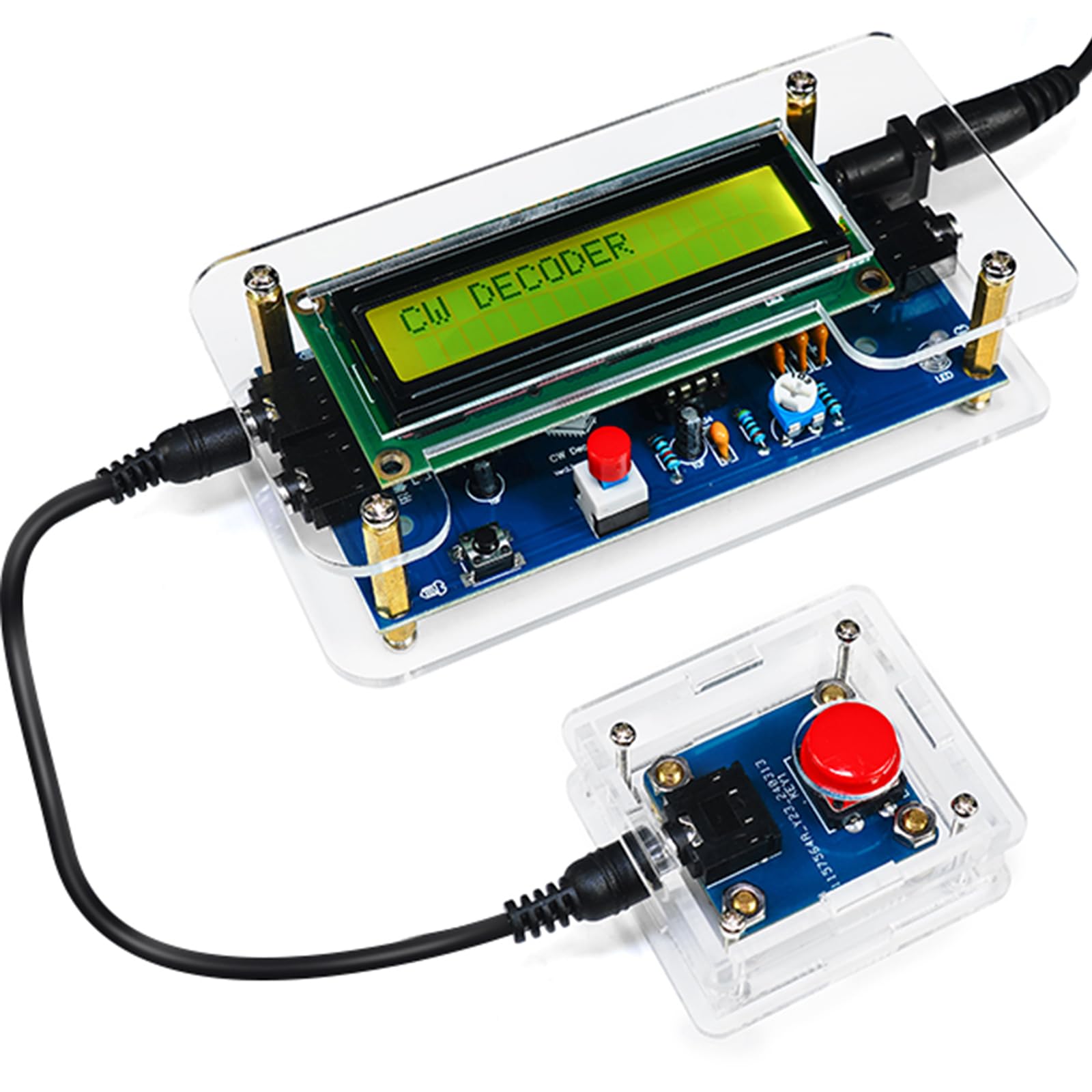 EIELE Soldering Practice Kit Morse Code Decoder CW Morse Code Practice CW Audio Input Excellent Soldering Practice Project Ideal for School Teaching and Beginners (Requires Soldering)