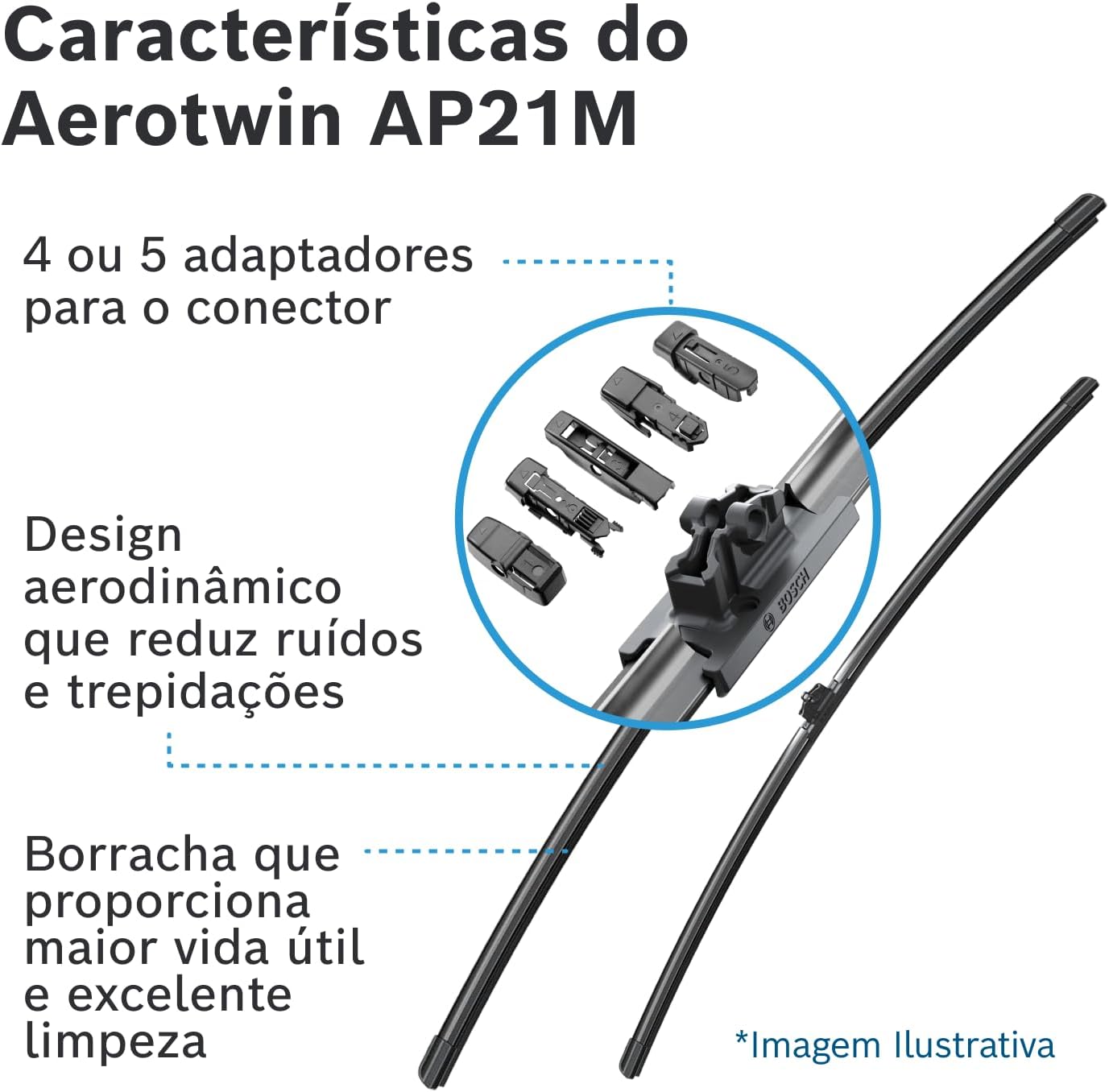 Bosch Palheta Dianteira Aerotwin AP24M, Limpador de Para-brisa, 24 Polegadas 600 mm, Unitário