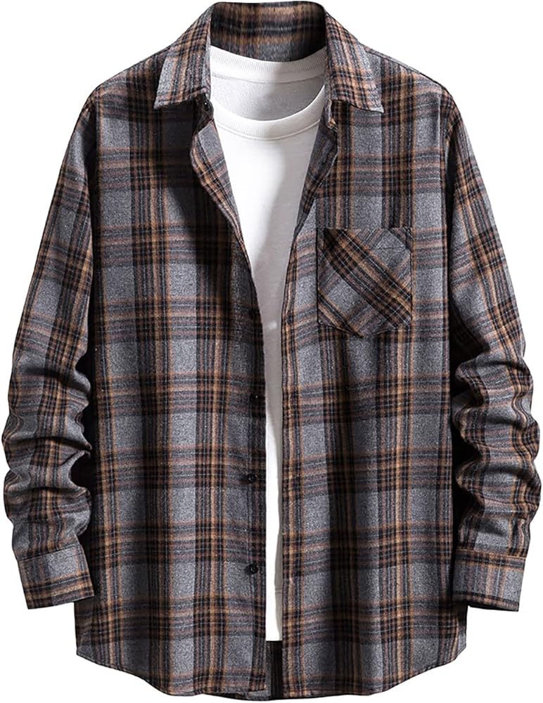 Checked shirt jacket mens Clearance