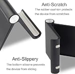 Mobile Phone Holder, Phone Stand Desk Desktop Mobile Holder Adjustable Foldable Portable Video Call Mount (1PH -Black)