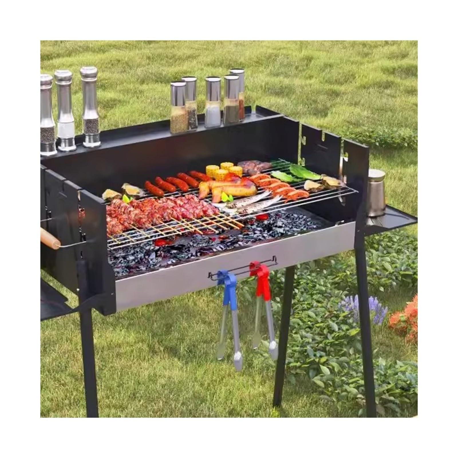Grill BBQ Zagęszczony stojak na grilla do użytku domowego. Piec świeżym powietrzu. Składany przenośny piec grillowania