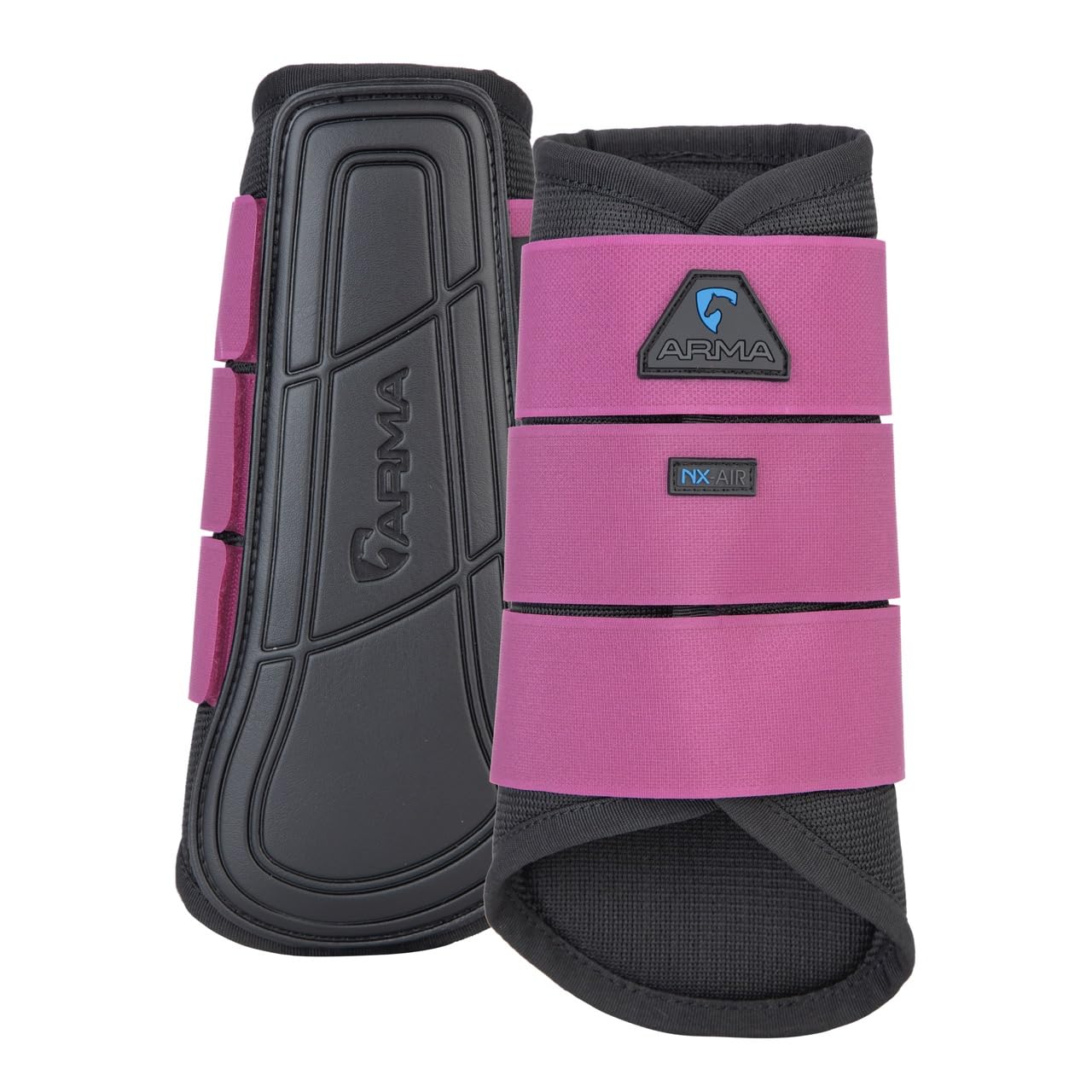 Shires Arma Air Motion Brushing Boots in Raspberry Colour, Horse Boots Cob, Rspbry โ image 1