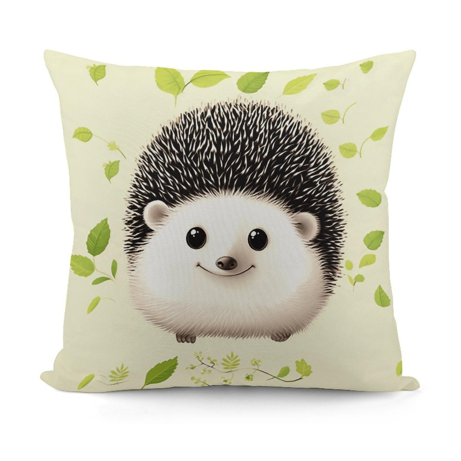 VstaDank Cute Hedgehog Throw Pillow Covers Fade-Resistant Plush Pillow Case Cozy Square Cushion Case Removable Pillowcase Exquisite Pillow Shams Soft Pillow Protector 18"x18"