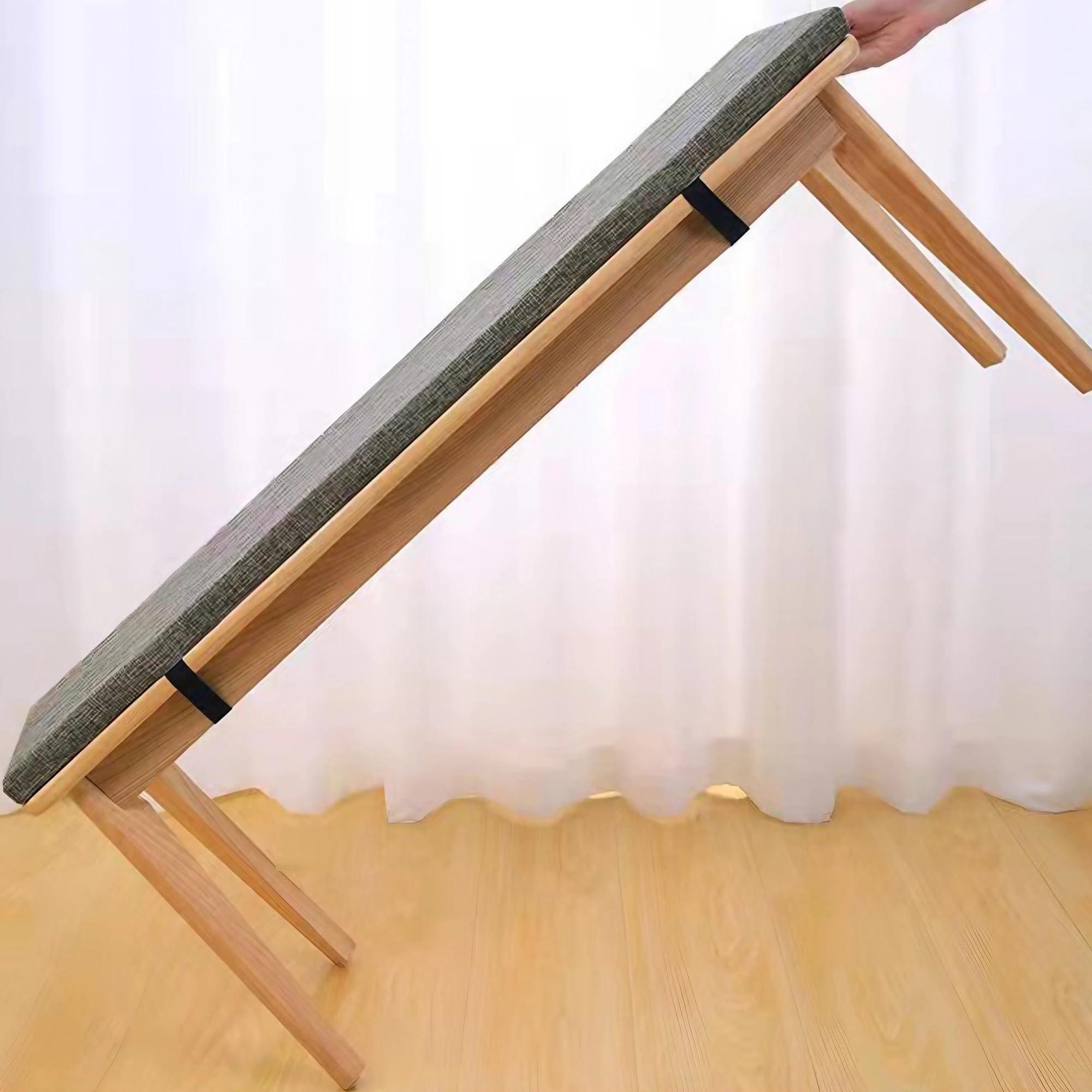 YHXAIQ Coussin Banc Antidérapant, 5 Cm D'épaisseur Tissu Imitation Lin Pour Rebord Fenêtre/Jardin/Restaurant/Bar/Cuisine/Maison, Amovibles, Lavables(Beige,170 X 30 X 5 Cm