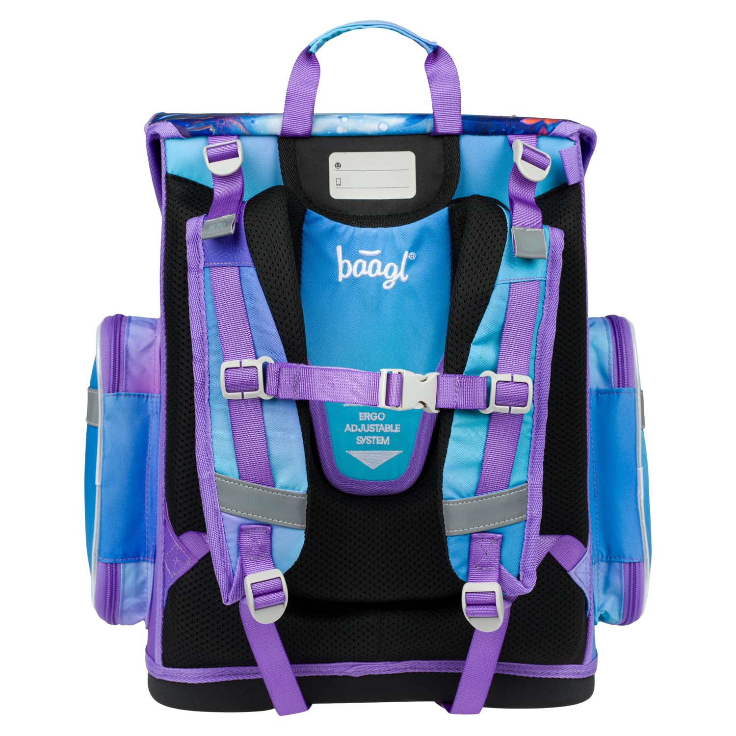 Baagl Schulranzen Jungen Mädchen Set 3 Teilig, Ergo Schultasche für 1. Klasse, Ergonomische Grundschule Ranzen Tornister mit Brustgurt (Axolotl)