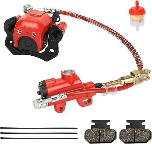 Miniatura 10 de FVRITO Conjunto de pinza de cilindro maestro de freno trasero para 50cc 70cc 90cc 110cc 125cc Taotao 125D Boulder B1 Coolster 3050HD 3050C Yamoto