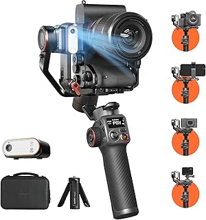 Hohem iSteady MT2 Kit Camera Stabilizer with AI Tracker/Magnetic Fill Light, All in One 3-Axis Gimbal Stabilizer for Mirrorless Camera Smartphone Compact/Action Camera, Native Vertical Shooting