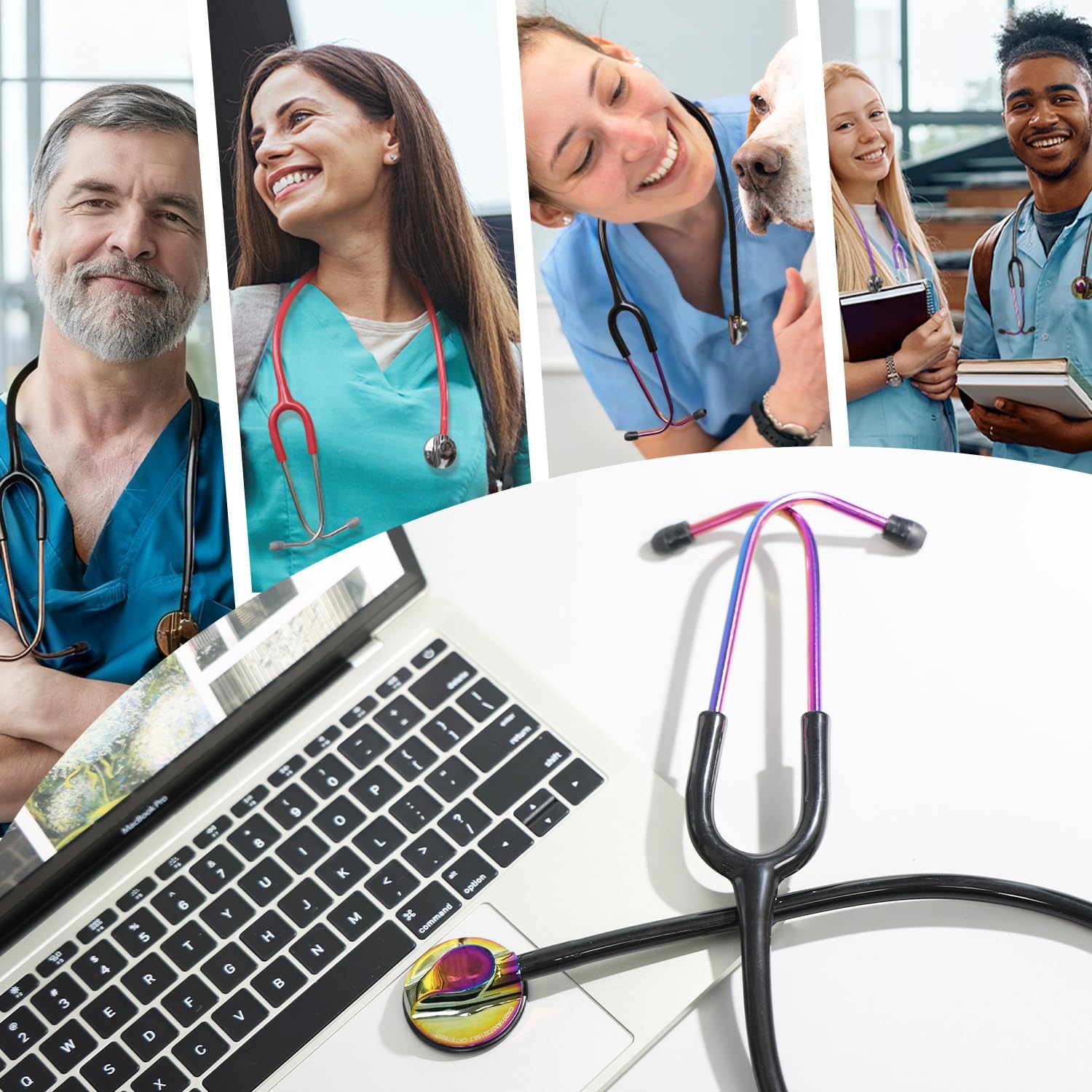 Rainbow Stethoscope - Professional Medical Grade -8