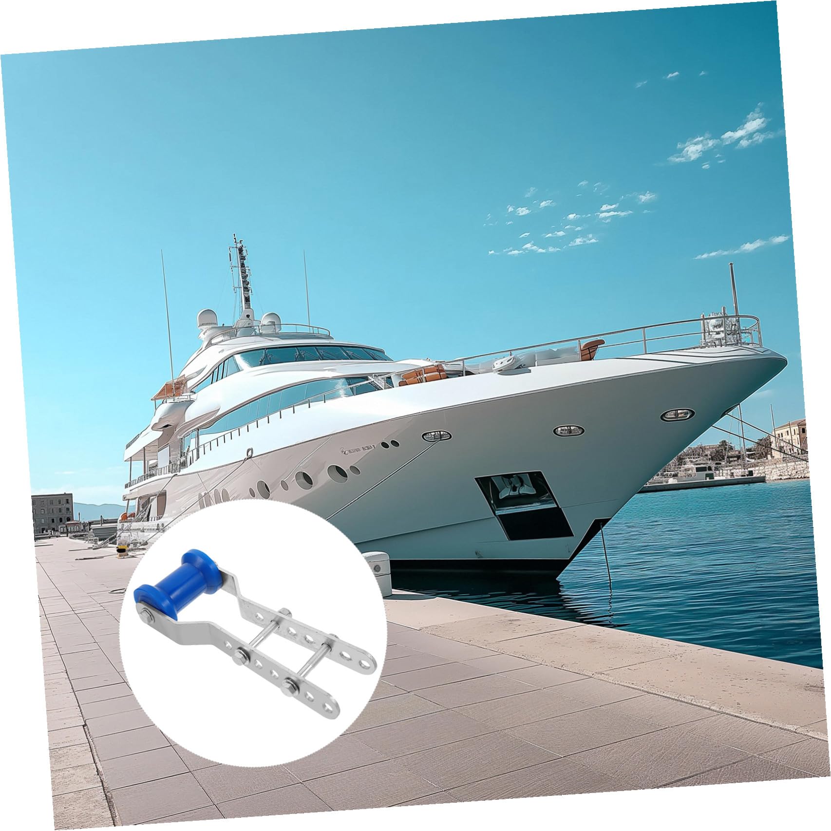 Rullo Design a Cuscinetti Sigillati per Carrello Barca Regolabile con Staffa in Acciaio e Gomma per Uso Fronte Acqua e Carico su Rimorchio