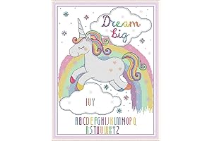 Howie's Needlepoint Cross Stitch Kits: Rainbow Unicorn