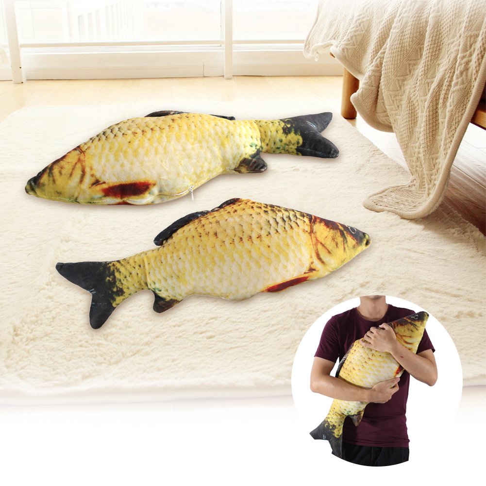 Poduszka 3D Fish Pillow Poduszka Karp Pluszowe wypchane zwierzę Poduszka do dekoracji domu (60 CM)