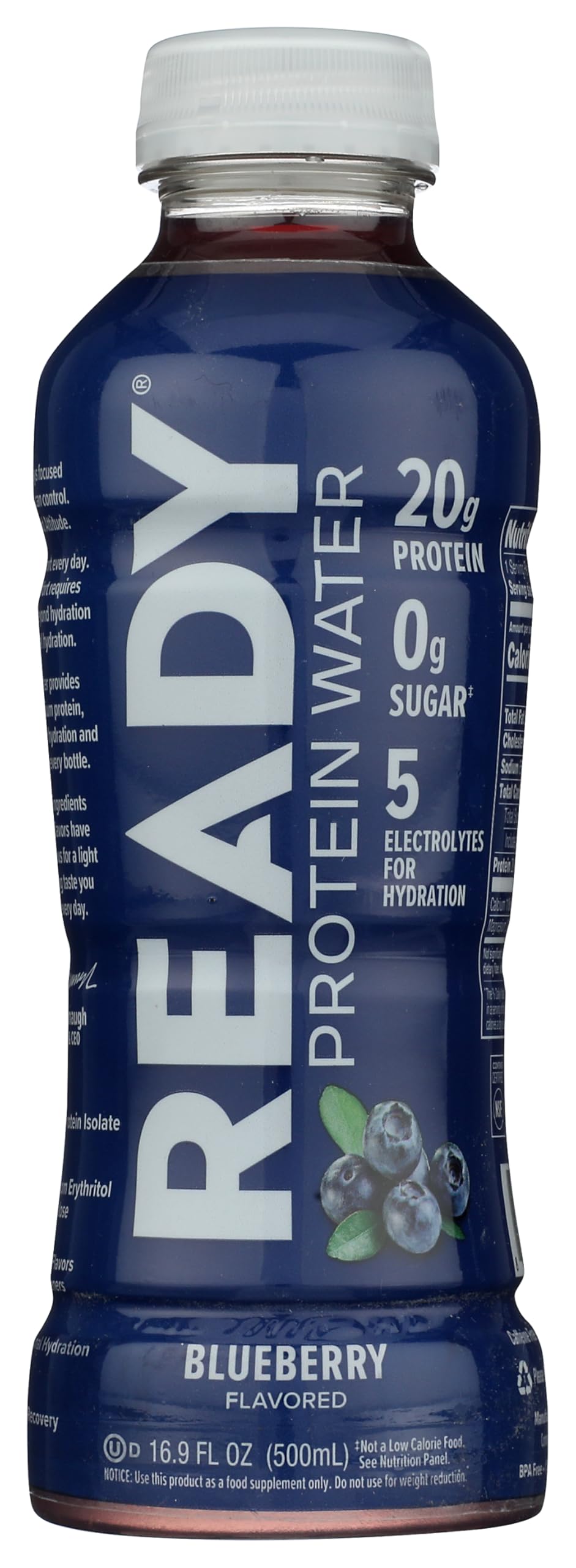 Come Ready Protein Water, Blueberry, Blue, 16.9 Fluid Ounce