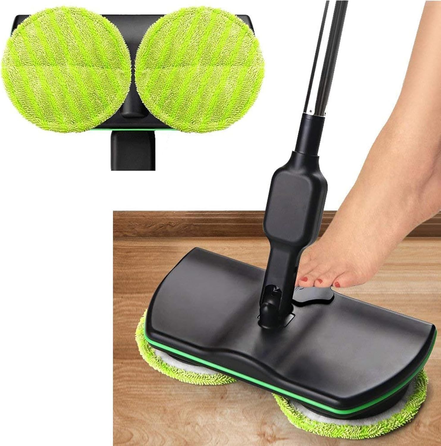 Lucidatrice Pavimenti Marmo，Spazzole Lucidatrice，Moccio Pavimento，Lavasciuga Pavimenti Professionale，Levigatrice Parquet，Lavapavimenti Elettrico Senza Fili, a Mano, Girevole a 180°
