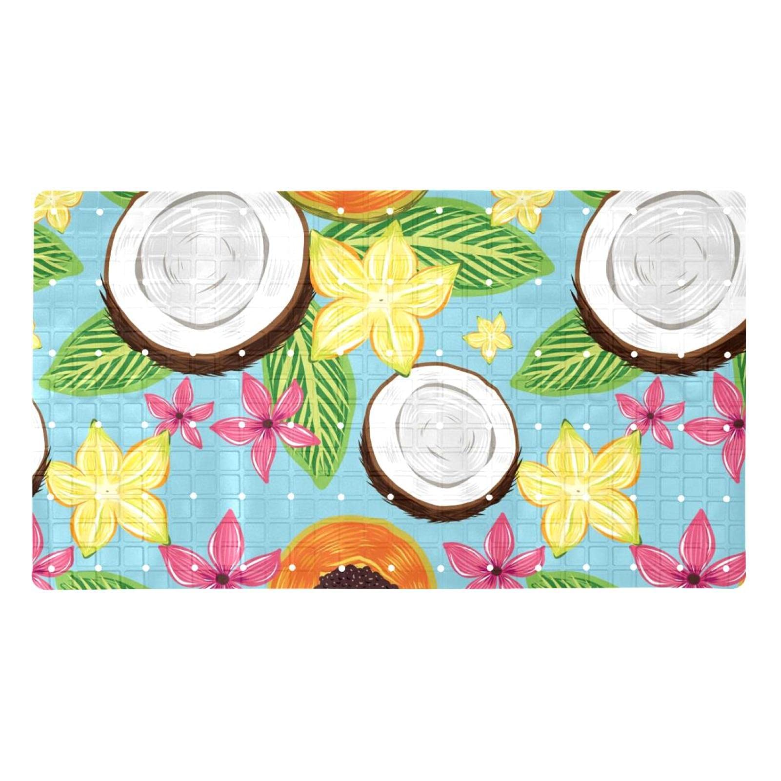 Tapis de baignoire antidérapant pour sécuriser le bain des enfants fleurs roses