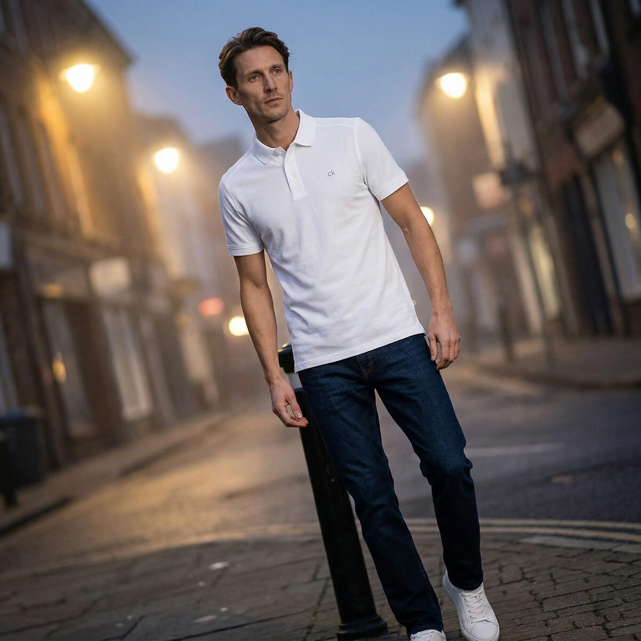 Calvin Klein Herren 2026 Golf Polo Campus leicht atmungsaktiv Stretch Poloshirt