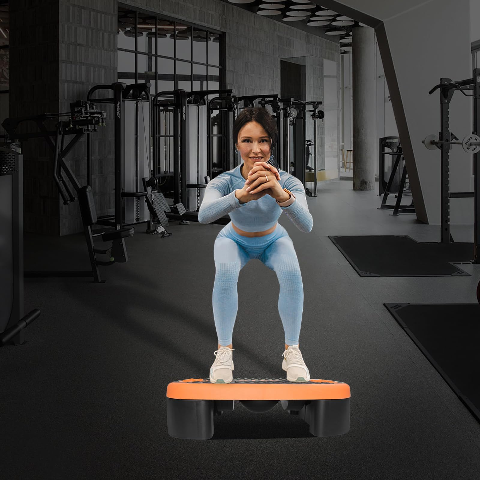 Slant Board Stepper, piattaforma di equilibrio regolabile con superficie antiscivolo, elevata capacità di carico per la forza del core, squat, esercizi a gradini, regolazione a tre strati