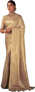Vardha Women's Banarasi Art Silk Saree with Jacquard Weave and Unstitched Matching Blouse Piece | Sari for Women Price In India
