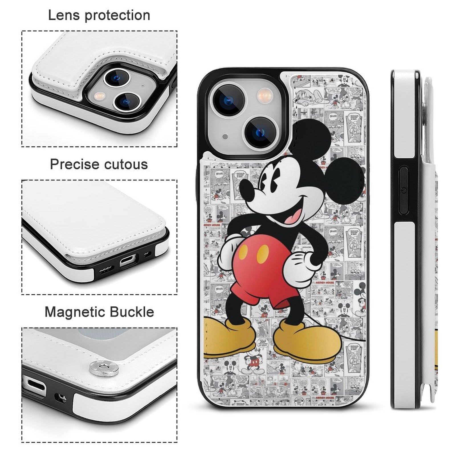 Amazon.co.jp: iPhone 14 ケース 手帳型 ミッキーマウス 全機種対応