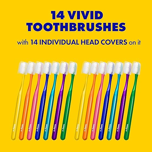 Miniatura 6 de Recambio de cepillo de dientes extra suave para adultos con encías y dientes sensibles con fundas individuales para la cabeza, 14 cepillos de