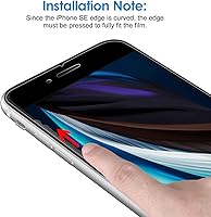 Vista 3 de JETech Protector de pantalla para iPhone SE 3/2 (edición 2022/2020), 4.7 pulgadas, película de vidrio templado, paquete de 3