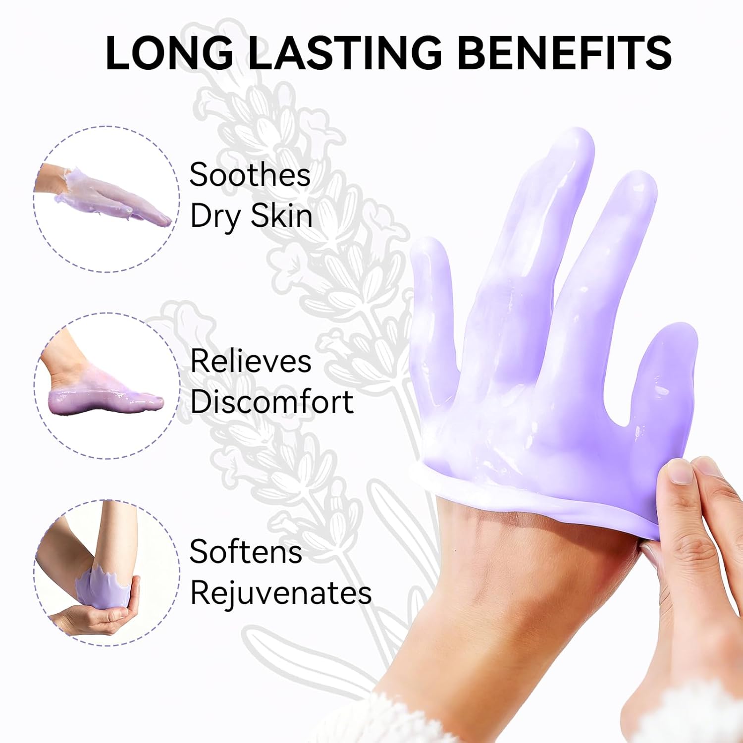 Rospeil 10 packs Paraffin Wax Refills of Lavender scent, Paraffin Wax for Paraffin Bath, Moisturizing for Hands and Feet