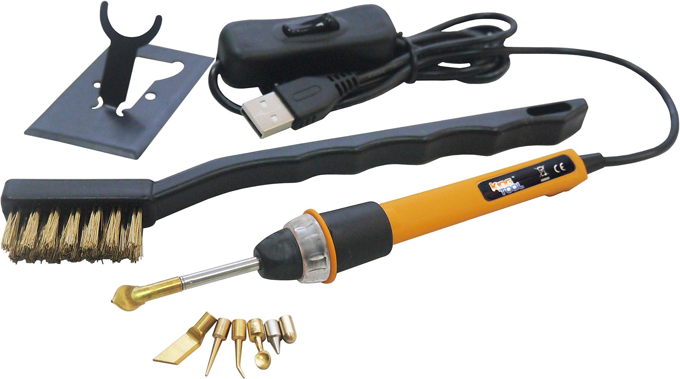 – KINGTOOL 3D Printing Smoothing Tool Kit, 3D Printing Modify Finishing Tool, Cleaning Needle, Scarper, and USB Power Cord (Yellow)