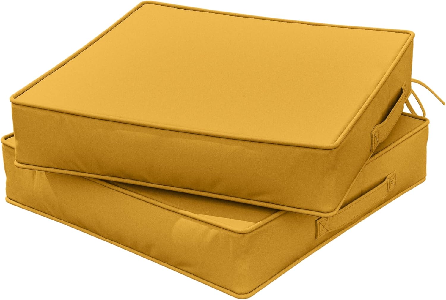 Outdoor Chair Cushions 19 X 19 X 4 Inch Patio Furniture Cushions Waterproof & Fade Resistant Outdoor Cushions for Patio Furniture with Handle & Adjustable Straps Set of 2