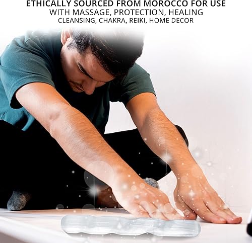 Miniatura 7 de NORTHLANDZ Varita en espiral redonda de cristal de selenita, varita de cristales curativos para protección espiritual y meditación, mejor para