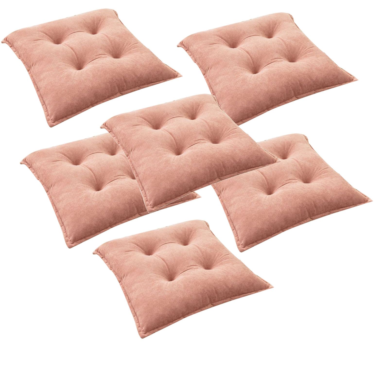 Coussins de chaise pour extérieur et yoga galettes carrées respirantes 43 cm de salon lot de 6