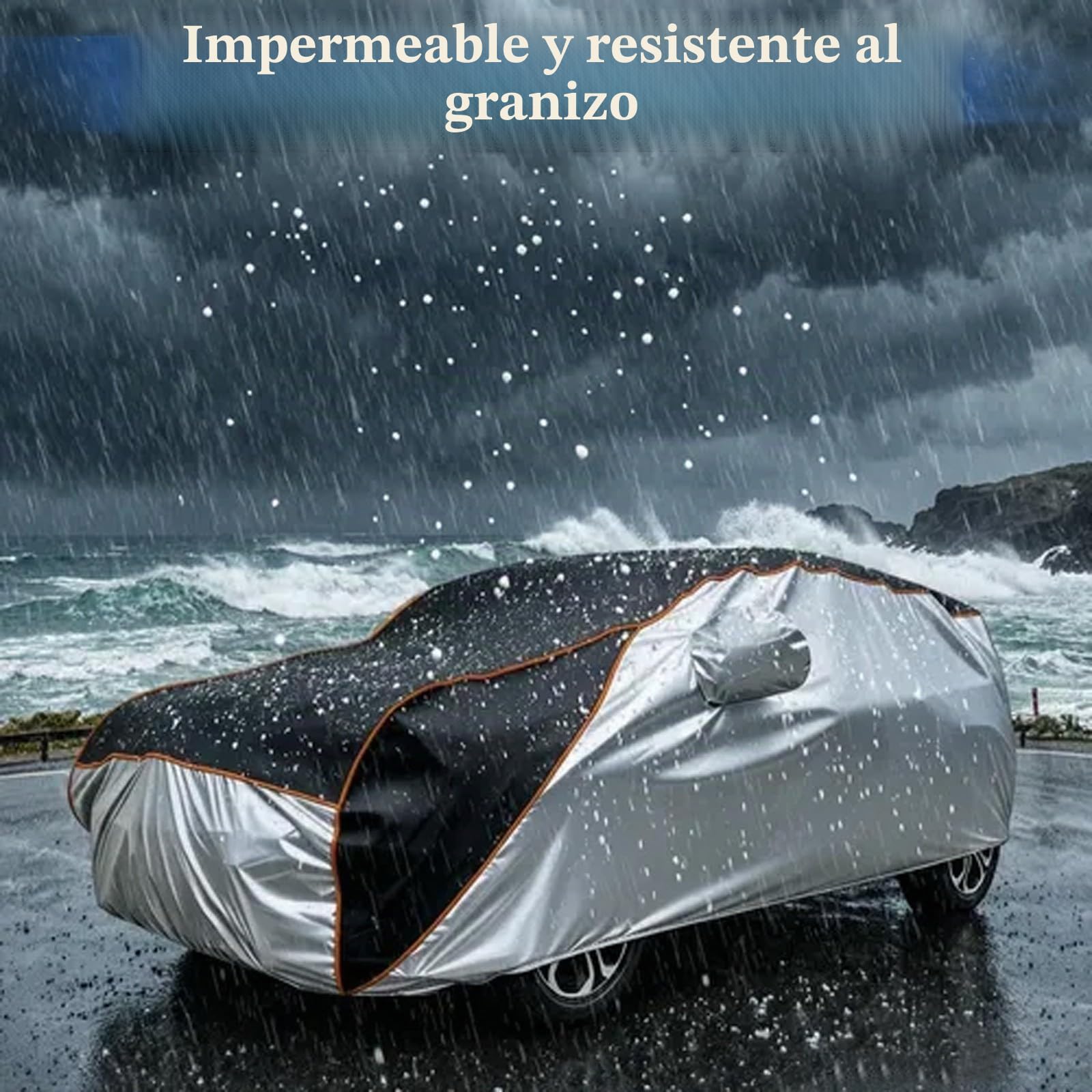 Funda Coche Antigranizo para Audi S6/RS6(2006-2026) | EVA 5mm Acolchada Multicapa Impermeable Transpirable Protector Contra Granizo Lluvia UV Viento