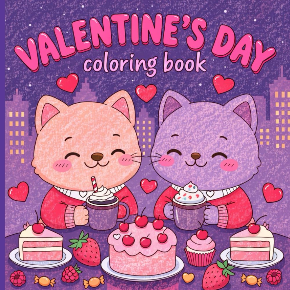 Valentine's Day Coloring Book: A cute and relaxing Valentine’s Day Bold and Easy coloring book for adults and children, filled with charming designs ... unwind, relax, and relieve everyday stress.