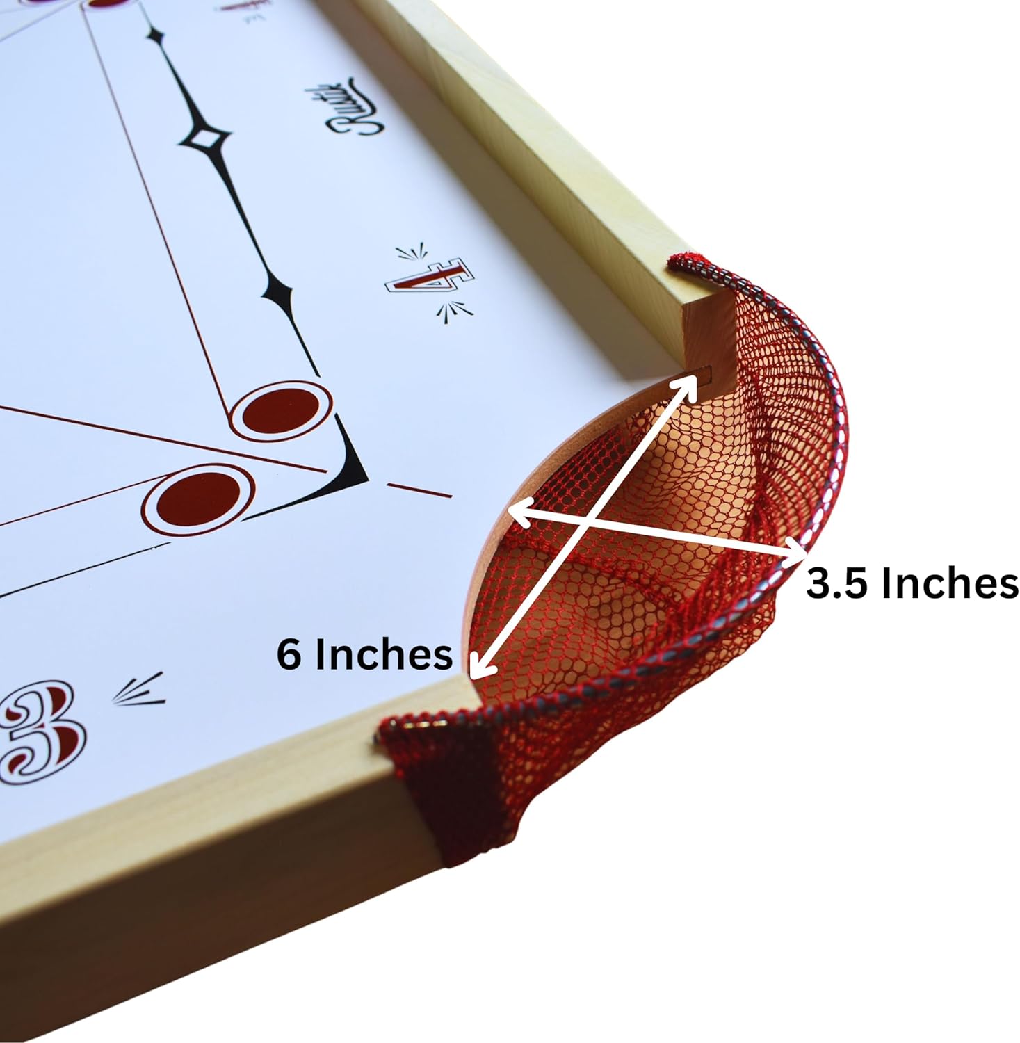 Crokinole Canada Classic American Style - Beginner Carrom and Pichenotte Board Game Set (Add 2 Cues)