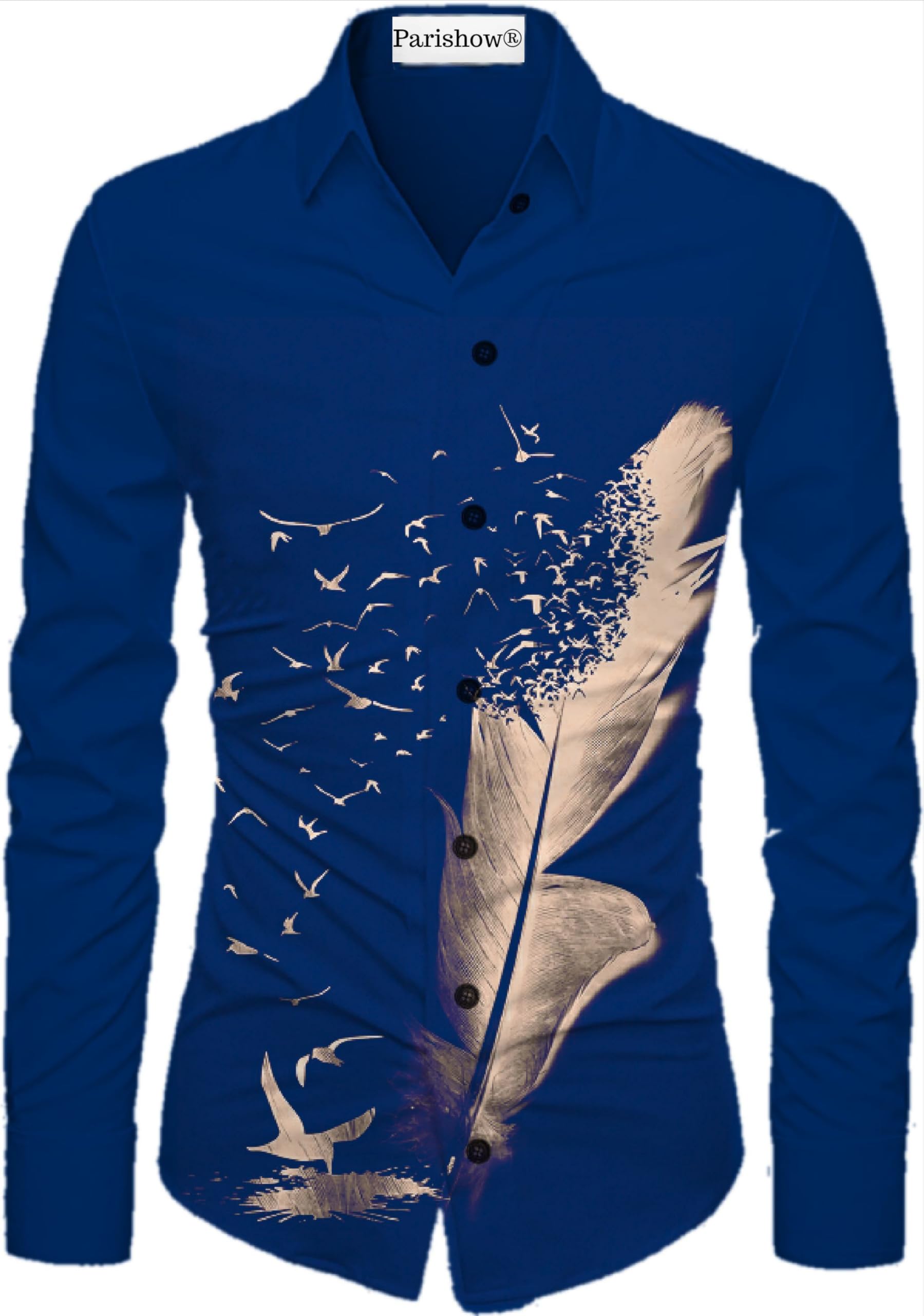 Men's Blue Custom Fit Unstitched Shirt Fabric (Free Size, Polycotton, 5229857031)-picture-20